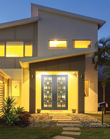 WDMA 72x96 Door (6ft by 8ft) Exterior 96in Moderne Full Lite Double Contemporary Entry Door 2