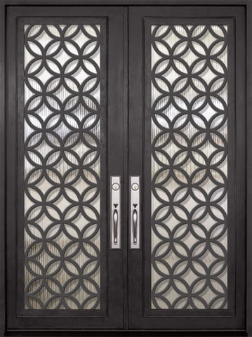 WDMA 72x96 Door (6ft by 8ft) Exterior 96in Eclectic Full Lite Double Contemporary Entry Door 1
