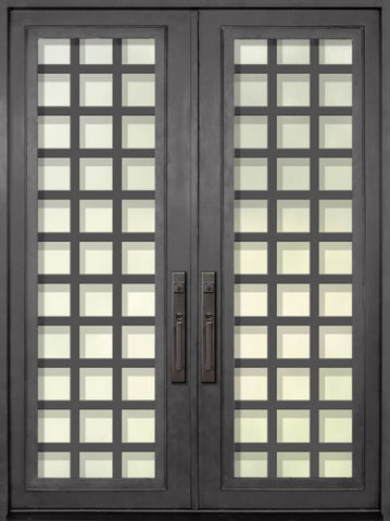 WDMA 72x96 Door (6ft by 8ft) Exterior 96in Cube Full Lite Double Contemporary Entry Door 1