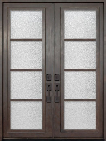 WDMA 72x96 Door (6ft by 8ft) Exterior 96in Urban-4 Full Lite Double Contemporary Entry Door 1