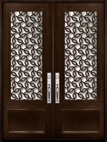 WDMA 72x96 Door (6ft by 8ft) Exterior 96in Arte 3/4 Lite Double Contemporary Entry Door 1