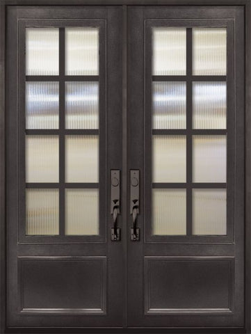 WDMA 72x96 Door (6ft by 8ft) Exterior 96in Minimal 3/4 Lite Double Contemporary Entry Door 1