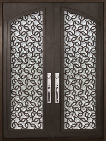 WDMA 72x96 Door (6ft by 8ft) Exterior 96in Arte Full Arch Lite Double Contemporary Entry Door 1