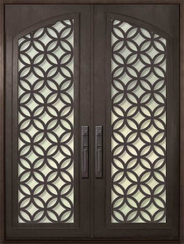 WDMA 72x96 Door (6ft by 8ft) Exterior 96in Eclectic Full Arch Lite Double Contemporary Entry Door 1