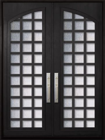 WDMA 72x96 Door (6ft by 8ft) Exterior 96in Cube Full Arch Lite Double Contemporary Entry Door 1