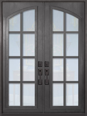 WDMA 72x96 Door (6ft by 8ft) Exterior 96in Minimal Full Arch Lite Double Contemporary Entry Door 1