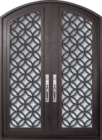 WDMA 72x96 Door (6ft by 8ft) Exterior 96in Eclectic Full Lite Arch Top Double Contemporary Entry Door 1