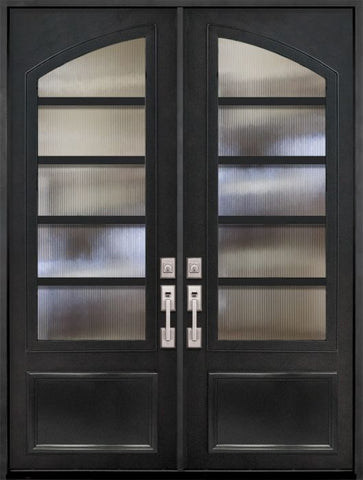 WDMA 72x96 Door (6ft by 8ft) Exterior 96in Urban-5 3/4 Arch Lite Double Contemporary Entry Door 1