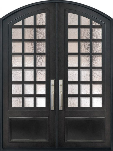 WDMA 72x96 Door (6ft by 8ft) Exterior 96in Cube 3/4 Lite Arch Top Double Contemporary Entry Door 1