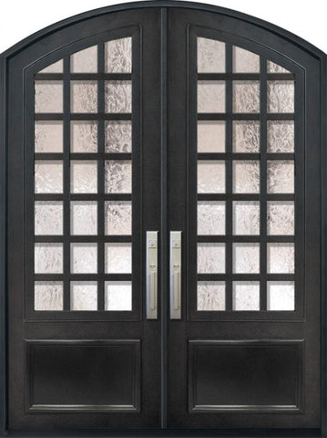 WDMA 72x96 Door (6ft by 8ft) Exterior 96in Cube 3/4 Lite Arch Top Double Contemporary Entry Door 1