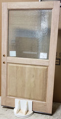 WDMA 76x80 Door (6ft4in by 6ft8in) Exterior Swing Mahogany 1/2 Lite Double Entry Door Sidelights 12