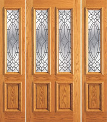 WDMA 78x80 Door (6ft6in by 6ft8in) Exterior Mahogany Twin Lite Entry Two Sidelights Door Glasswork 1