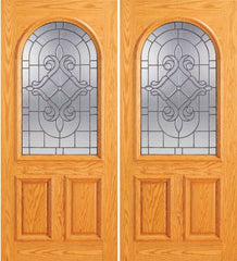 WDMA 84x80 Door (7ft by 6ft8in) Exterior Mahogany Radius Li Double Door 1