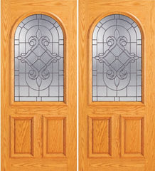 WDMA 84x80 Door (7ft by 6ft8in) Exterior Mahogany Radius Li Double Door 1