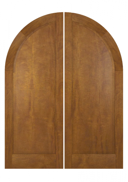 WDMA 84x84 Door (7ft by 7ft) Interior Swing Mahogany Round Top Full Flat 1 Panel Transitional Home Style Exterior or Double Door 1