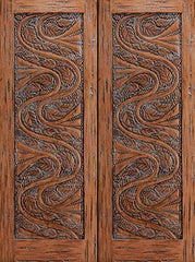 WDMA 84x96 Door (7ft by 8ft) Exterior Mahogany Nepali Style Hand Carved Double Door 1