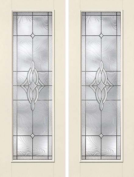 WDMA 84x96 Door (7ft by 8ft) Exterior Smooth Wellesley Full Lite 8ft Flush Star Double Door 1