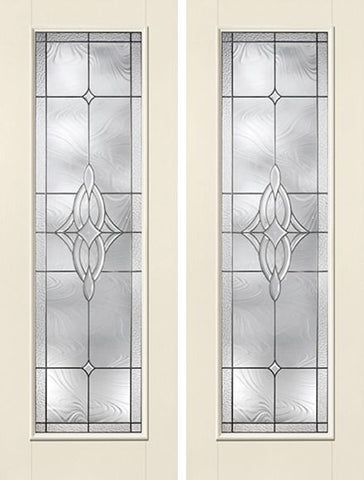 WDMA 84x96 Door (7ft by 8ft) Exterior Smooth Wellesley Full Lite 8ft Flush Star Double Door 1