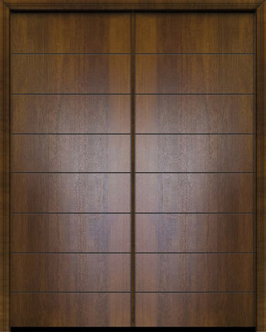 WDMA 84x96 Door (7ft by 8ft) Exterior Mahogany 42in x 96in Double Westwood Contemporary Door 1