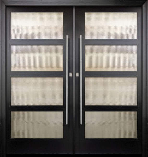 WDMA 84x96 Door (7ft by 8ft) Exterior Swing Smooth 36in x 80in Double 4 Block NP-Series Narrow Profile Door 1