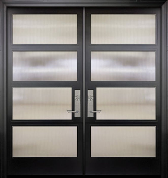 WDMA 84x96 Door (7ft by 8ft) Exterior Swing Smooth 36in x 80in Double 1 Block NP-Series Narrow Profile Door 1