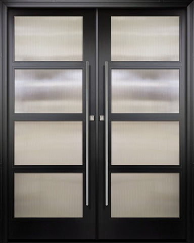 WDMA 84x96 Door (7ft by 8ft) Exterior Swing Smooth 42in x 96in Double 4 Block NP-Series Narrow Profile Door 1