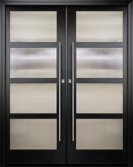 WDMA 84x96 Door (7ft by 8ft) Exterior Swing Smooth 42in x 96in Double 4 Block NP-Series Narrow Profile Door 1