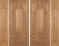 WDMA 88x80 Door (7ft4in by 6ft8in) Exterior Mahogany Revis Double Door/2side Plain Panel - 6ft8in Tall 1
