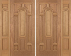 WDMA 88x80 Door (7ft4in by 6ft8in) Exterior Mahogany Revis Double Door/2side Plain Panel - 6ft8in Tall 1