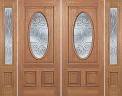 WDMA 88x80 Door (7ft4in by 6ft8in) Exterior Mahogany Maryvale Double Door/2side w/ CO Glass 1