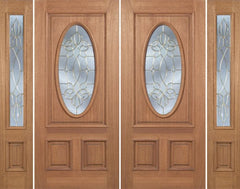 WDMA 88x80 Door (7ft4in by 6ft8in) Exterior Mahogany Maryvale Double Door/2side w/ CO Glass 1
