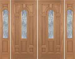 WDMA 88x80 Door (7ft4in by 6ft8in) Exterior Mahogany Revis Double Door/2side w/ OL Glass - 6ft8in Tall 1