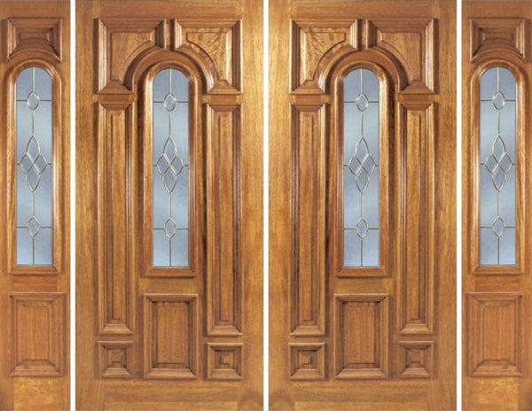 WDMA 88x80 Door (7ft4in by 6ft8in) Exterior Mahogany Ironbark Double Door/2side w/ C Glass 1