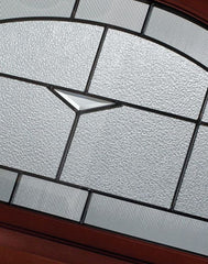 WDMA 88x80 Door (7ft4in by 6ft8in) Exterior Cherry Plank Panel 3/4 Lite Double Entry Door Sidelights Topaz Glass 2