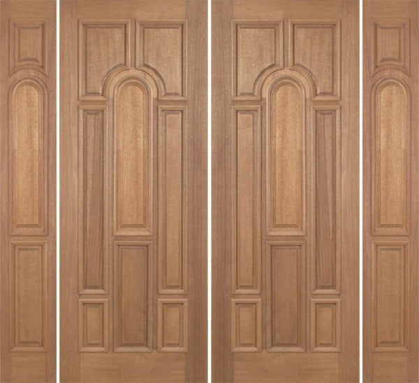 WDMA 88x96 Door (7ft4in by 8ft) Exterior Mahogany Revis Double Door/2side Plain Panel - 8ft Tall 1