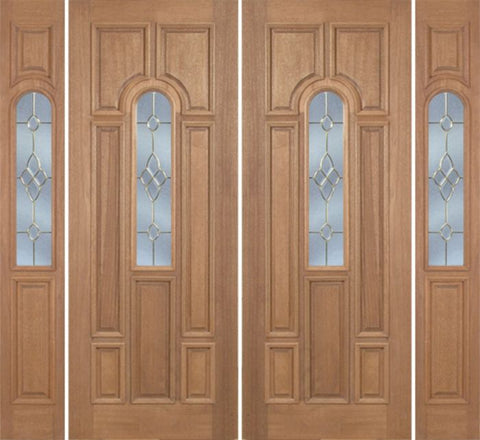 WDMA 88x96 Door (7ft4in by 8ft) Exterior Mahogany Revis Double Door/2side w/ C Glass - 8ft Tall 1