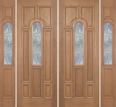 WDMA 88x96 Door (7ft4in by 8ft) Exterior Mahogany Revis Double Door/2side w/ OL Glass - 8ft Tall 1
