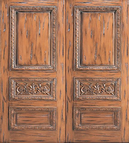 WDMA 96x120 Door (8ft by 10ft) Exterior Mahogany Tuscany Style Carved Double Door Solid  1
