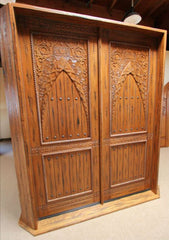 WDMA 96x120 Door (8ft by 10ft) Exterior Mahogany Moroccan Style Hand Carved Double Door 3