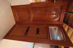 WDMA 96x120 Door (8ft by 10ft) Exterior Mahogany AN-2013-2 Hand Carved 2-Panel Art Nouveau Double Door 3