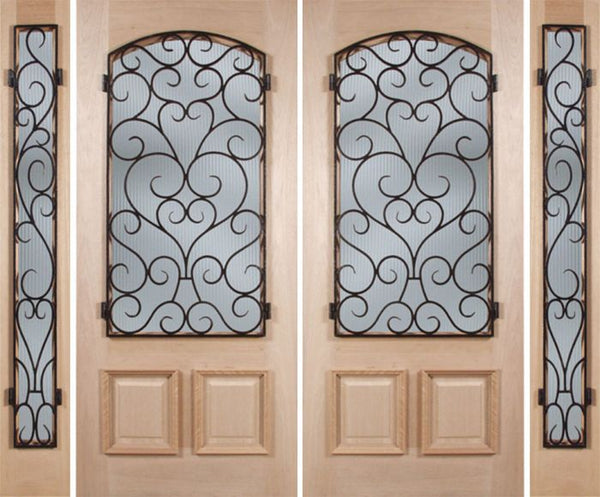 WDMA 96x80 Door (8ft by 6ft8in) Exterior Teak Rhapsody Mahogany Double Door/2side 1