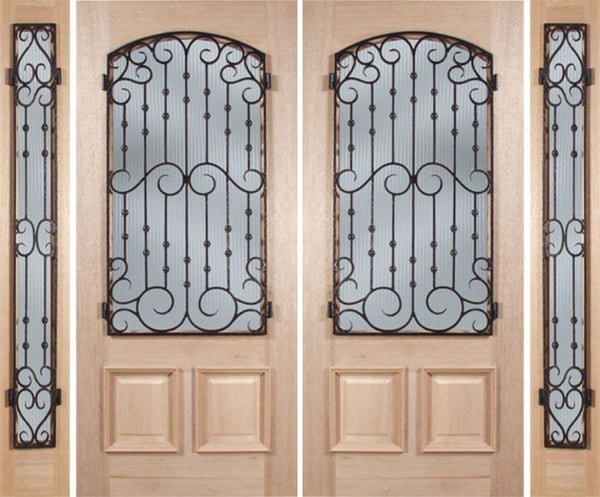 WDMA 96x80 Door (8ft by 6ft8in) Exterior Teak Bellasara Mahogany Double Door/2side 1