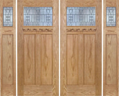 WDMA 96x80 Door (8ft by 6ft8in) Exterior Oak Pearce Double Door/2side w/ B Glass 1