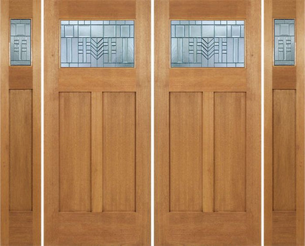 WDMA 96x80 Door (8ft by 6ft8in) Exterior Mahogany Pearce Double Door/2side w/ C Glass 1
