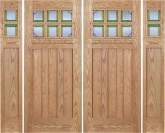 WDMA 96x80 Door (8ft by 6ft8in) Exterior Oak Randall Double Door/2side w/ MO Glass 1