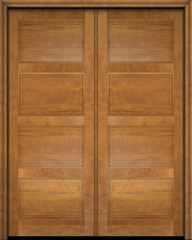 WDMA 96x84 Door (8ft by 7ft) Exterior Barn Mahogany 4 Panel Solid Transitional or Interior Double Door 1