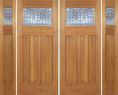 WDMA 96x84 Door (8ft by 7ft) Exterior Mahogany Biltmore Double Door/2side w/ E Glass 1