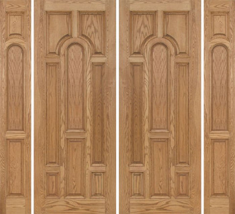 WDMA 96x96 Door (8ft by 8ft) Exterior Oak Carrick Double Door/2side - 8ft Tall 1