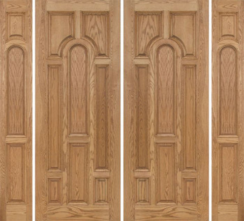 WDMA 96x96 Door (8ft by 8ft) Exterior Oak Carrick Double Door/2side - 8ft Tall 1
