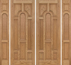 WDMA 96x96 Door (8ft by 8ft) Exterior Oak Carrick Double Door/2side - 8ft Tall 1